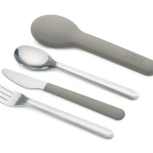 Joseph Joseph Go Eat S/s Cultery Set Grey