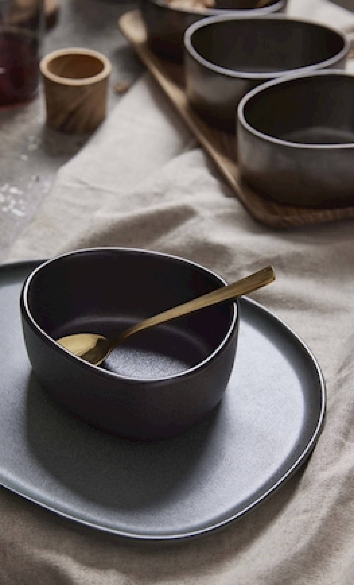 Bowl Aida Raw Organic Metallic Brown 12*10*5