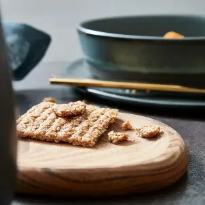 Party Plate 13cm Aida Raw Teak Wood 15467