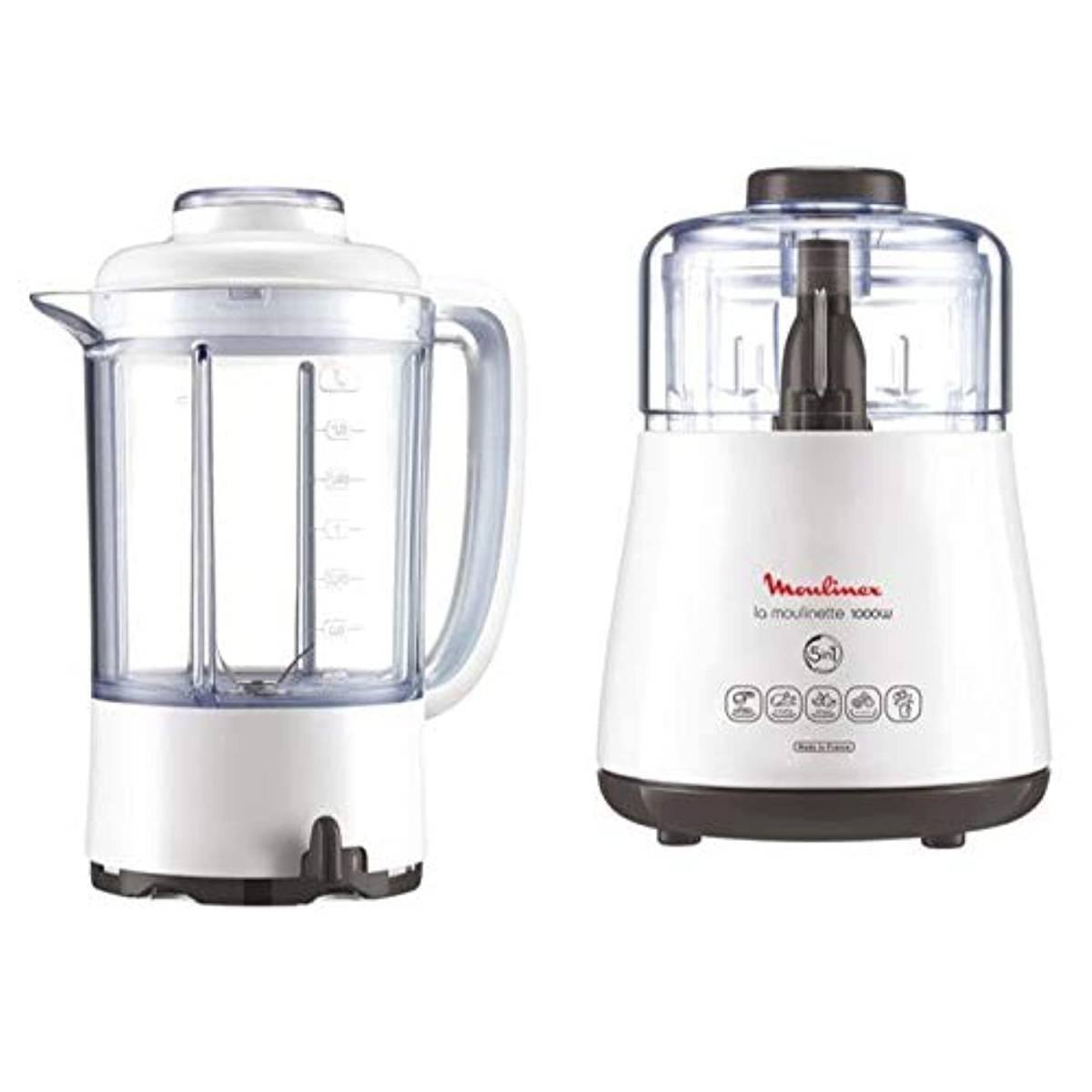 Moulinex La Moulinette Chopper, 1000w, Up To 500ml, 5-in-1, 1.5l Jug