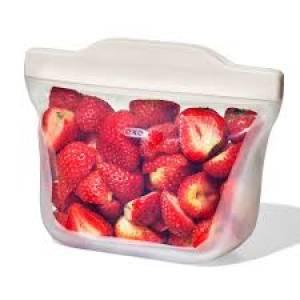 Oxo - Silicone Reusable Bag Stand Up Snack 12oz-oat