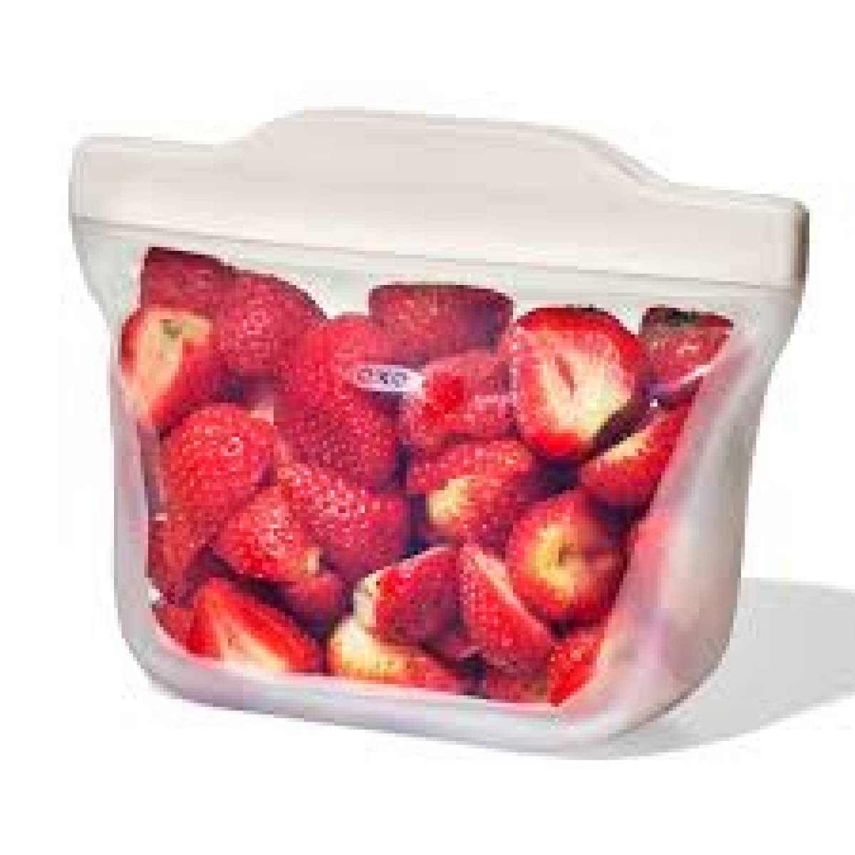 Oxo - Silicone Reusable Bag Stand Up Snack 12oz-oat