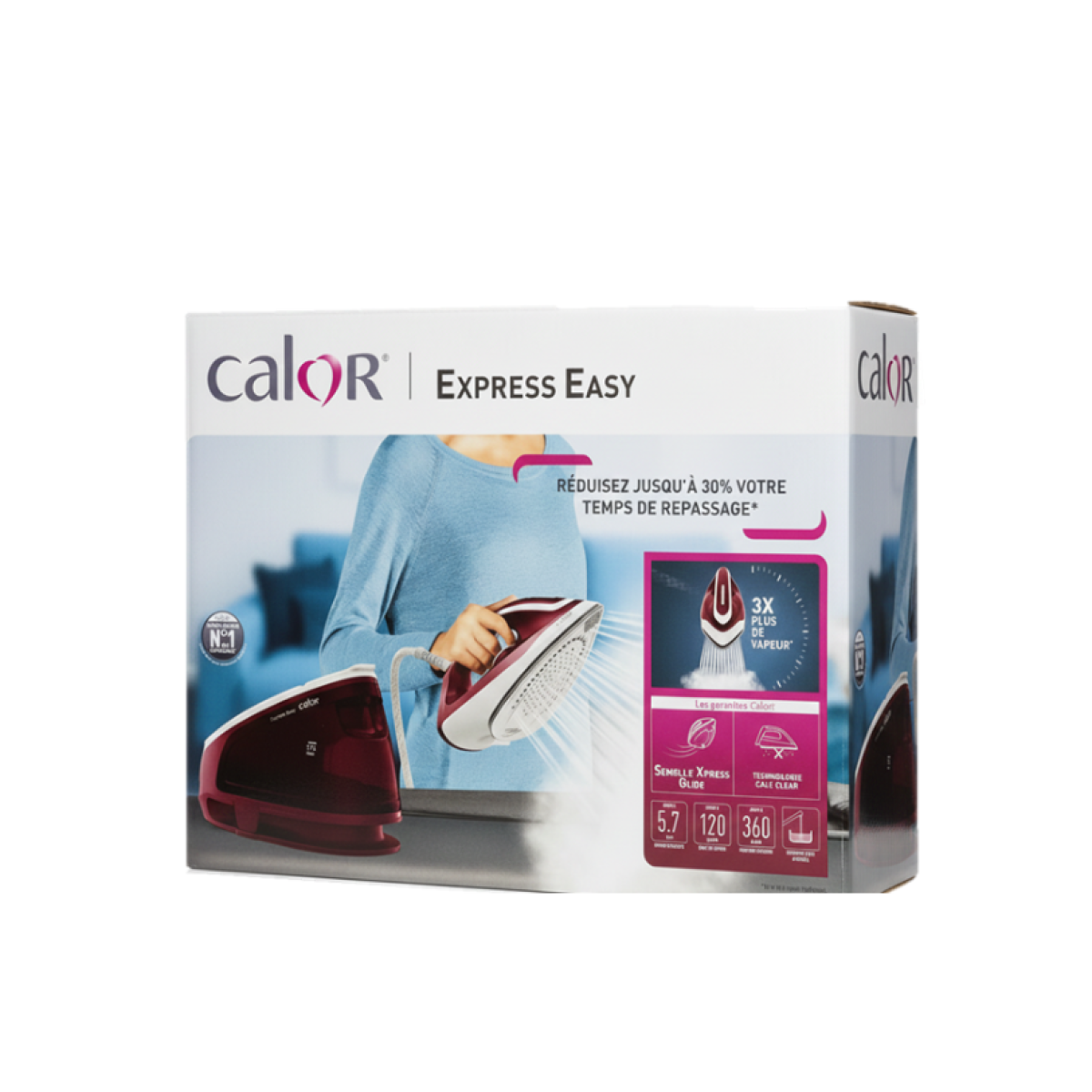 Calor Red Express Easy, 2400 W, 5.7 Bars, 120 G/min, 360 G/min, Ceramic Express Glide, Anti-scale, Auto-off