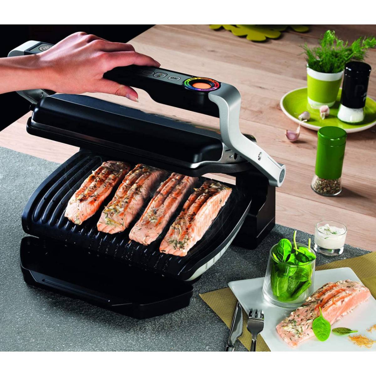 Tefal Contact OptiGrill non-stick coated plates 30cm x 20Cm | GC712D12