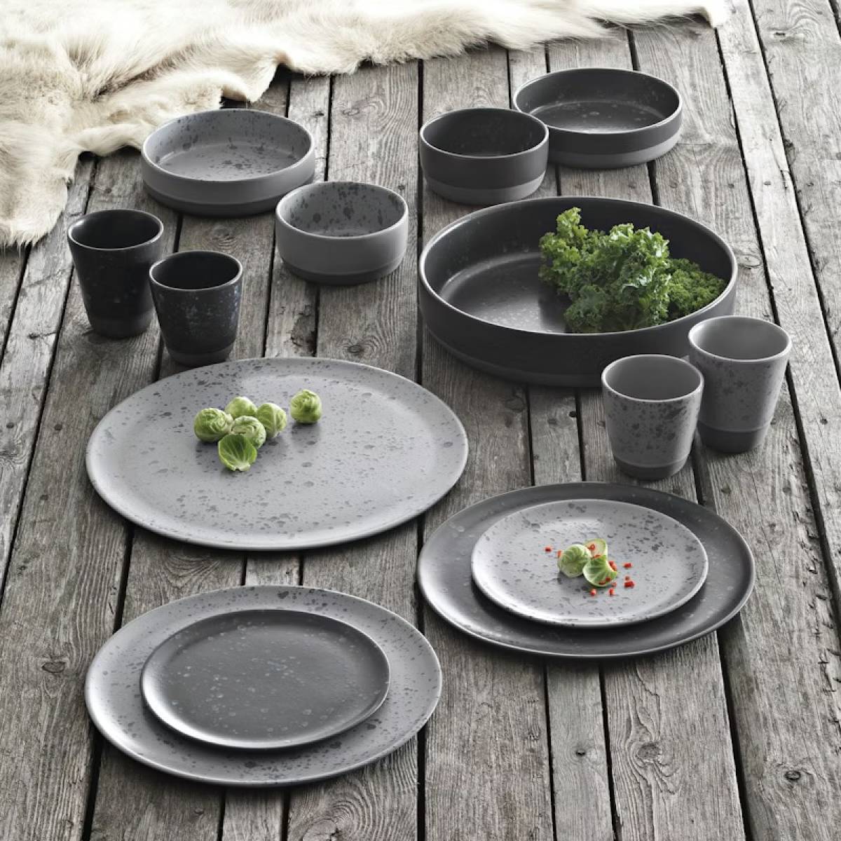 Aida Dinner Plate Aida Raw Nordic Grey 28cm
