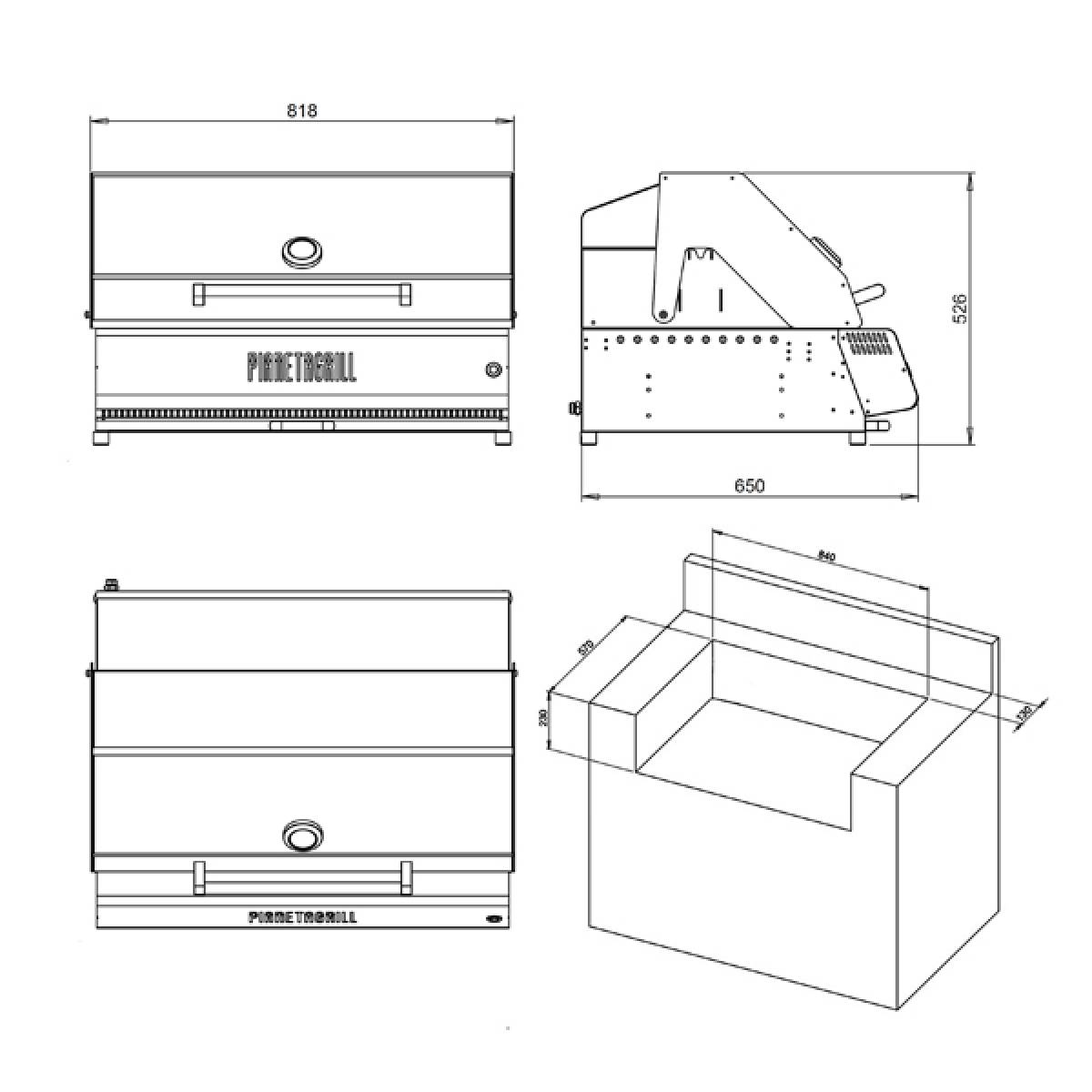 OUTDOOR CHARCOAL  BBQ WITH LID