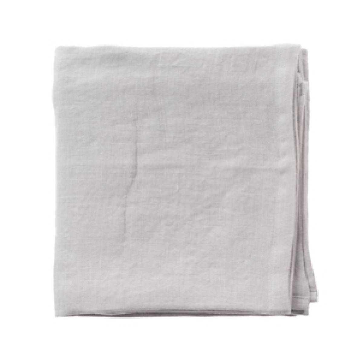 Set Of 4 Napkins Aida Raw Linen Light Grey 15681