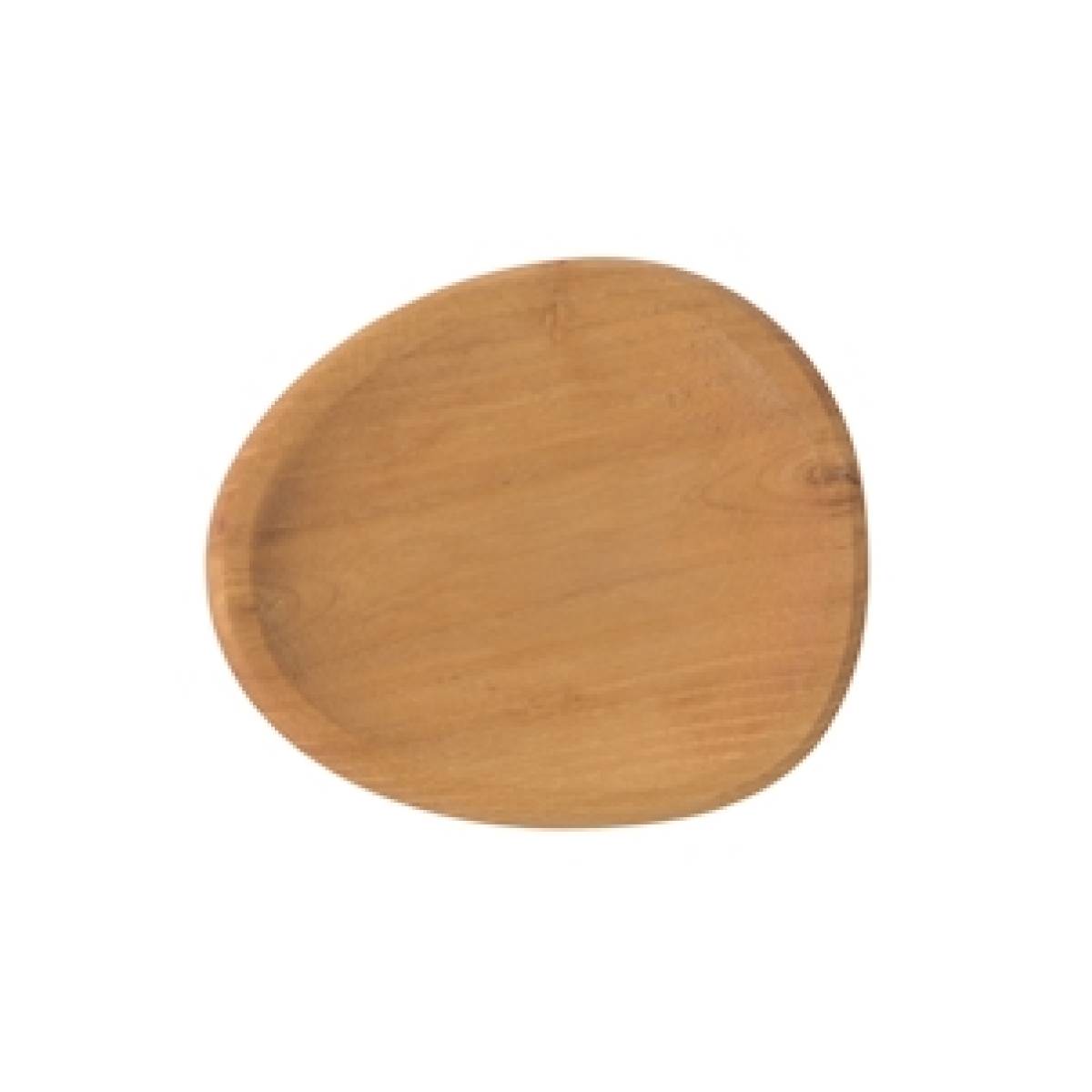 Party Plate 13cm Aida Raw Teak Wood 15467