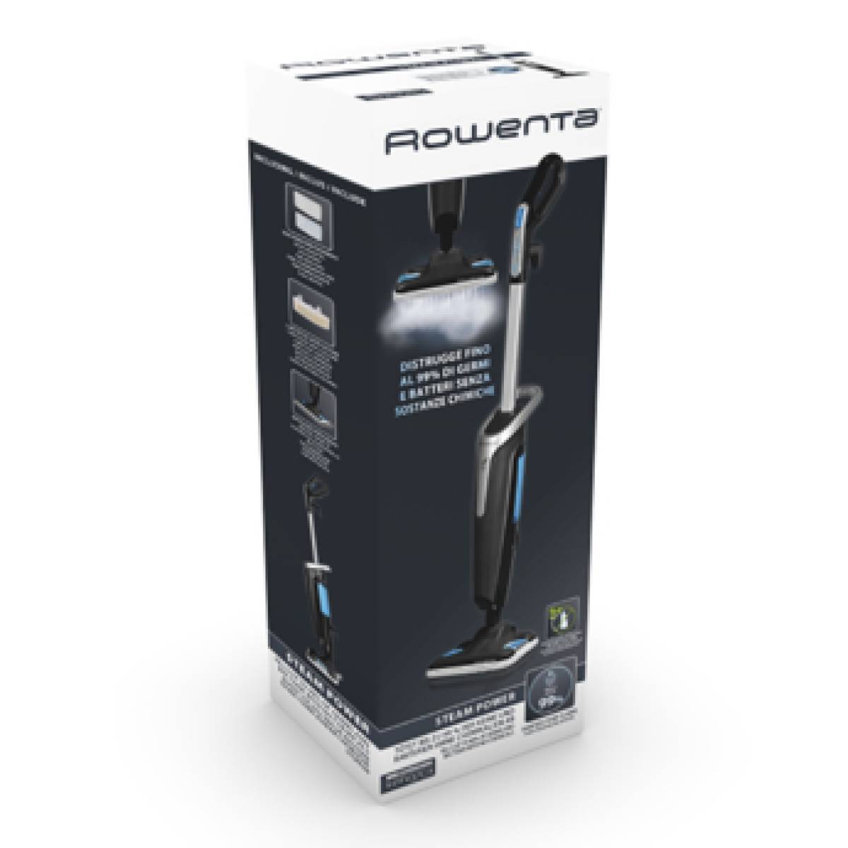 Rowenta Steam Power, 1200w, 7m Cable, Detachable Water Container, 2 Mop Pads