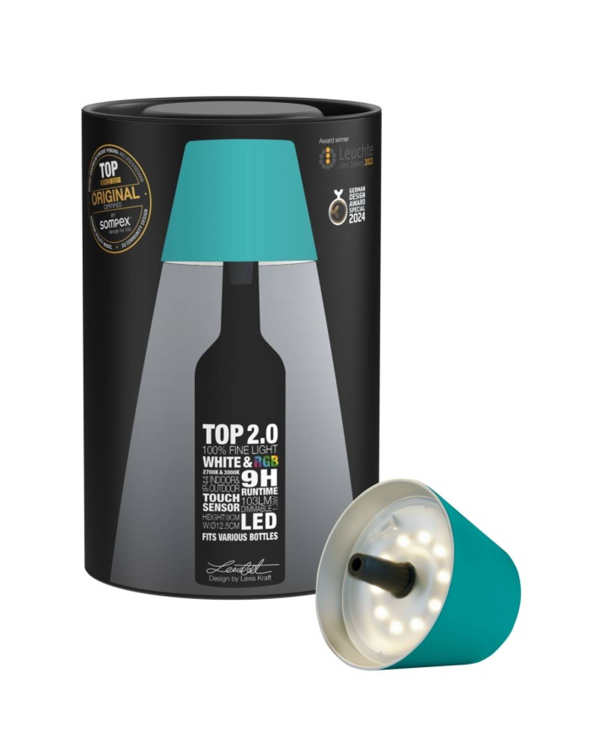 Table Lamp Sompex Top 2.0 72534 Turquoise