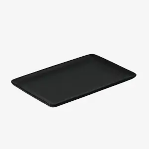 "rectangular Plate Aida Raw Titanium Black 23,5*15"