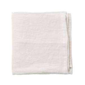 Set Of 4 Napkins Aida Raw Linen Modern White 15680