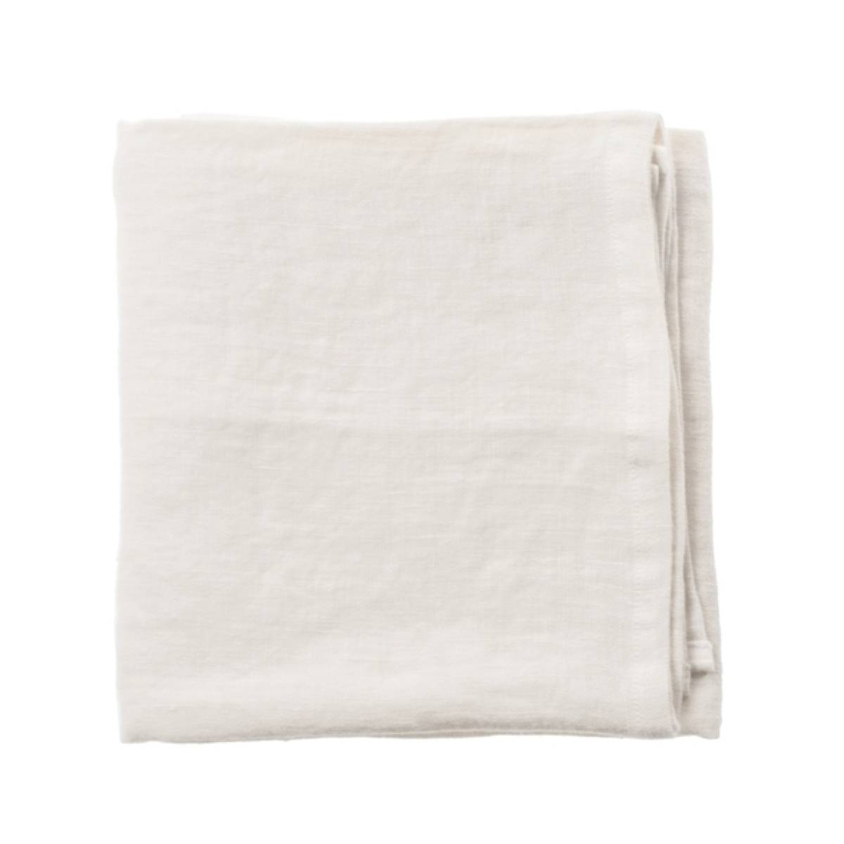 Set Of 4 Napkins Aida Raw Linen Modern White 15680