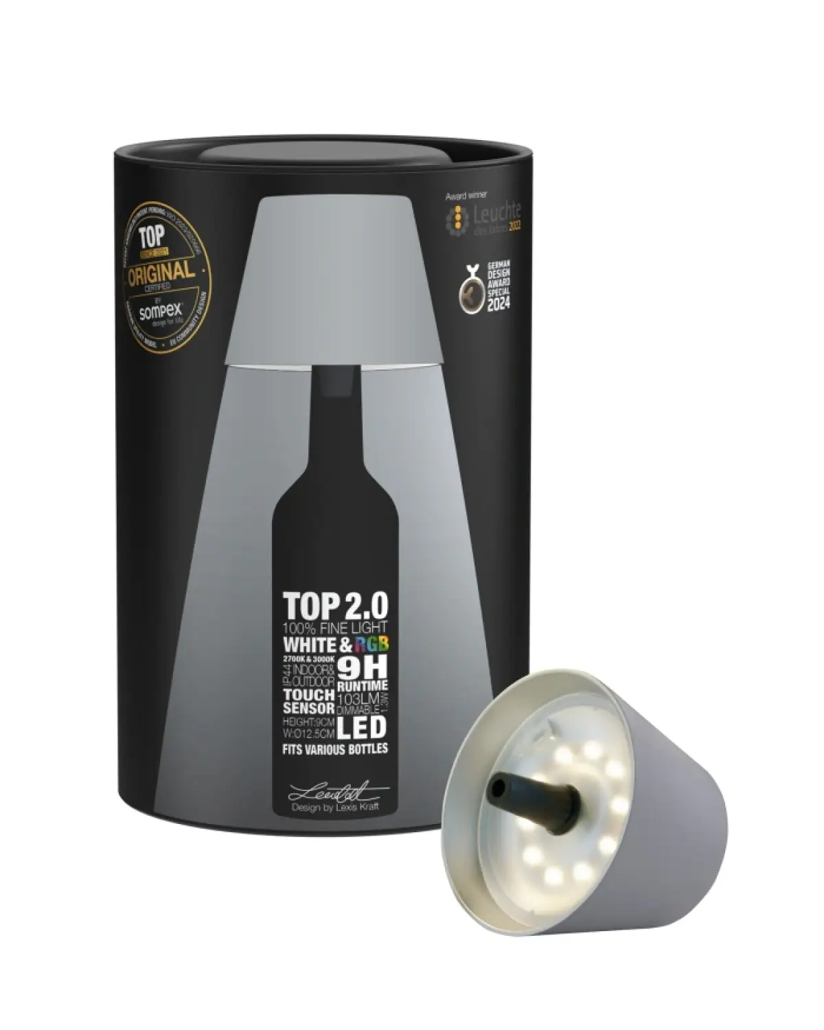 Table Lamp Sompex Top 2.0 72533 Grey