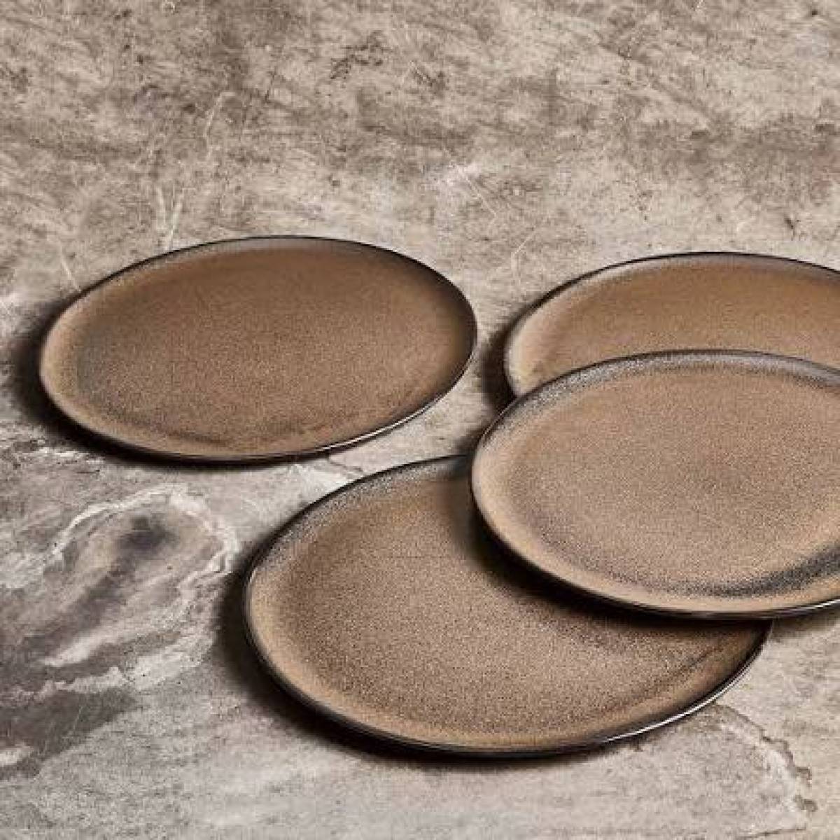 Dinner Plate Aida Raw Metallic Brown 28cm