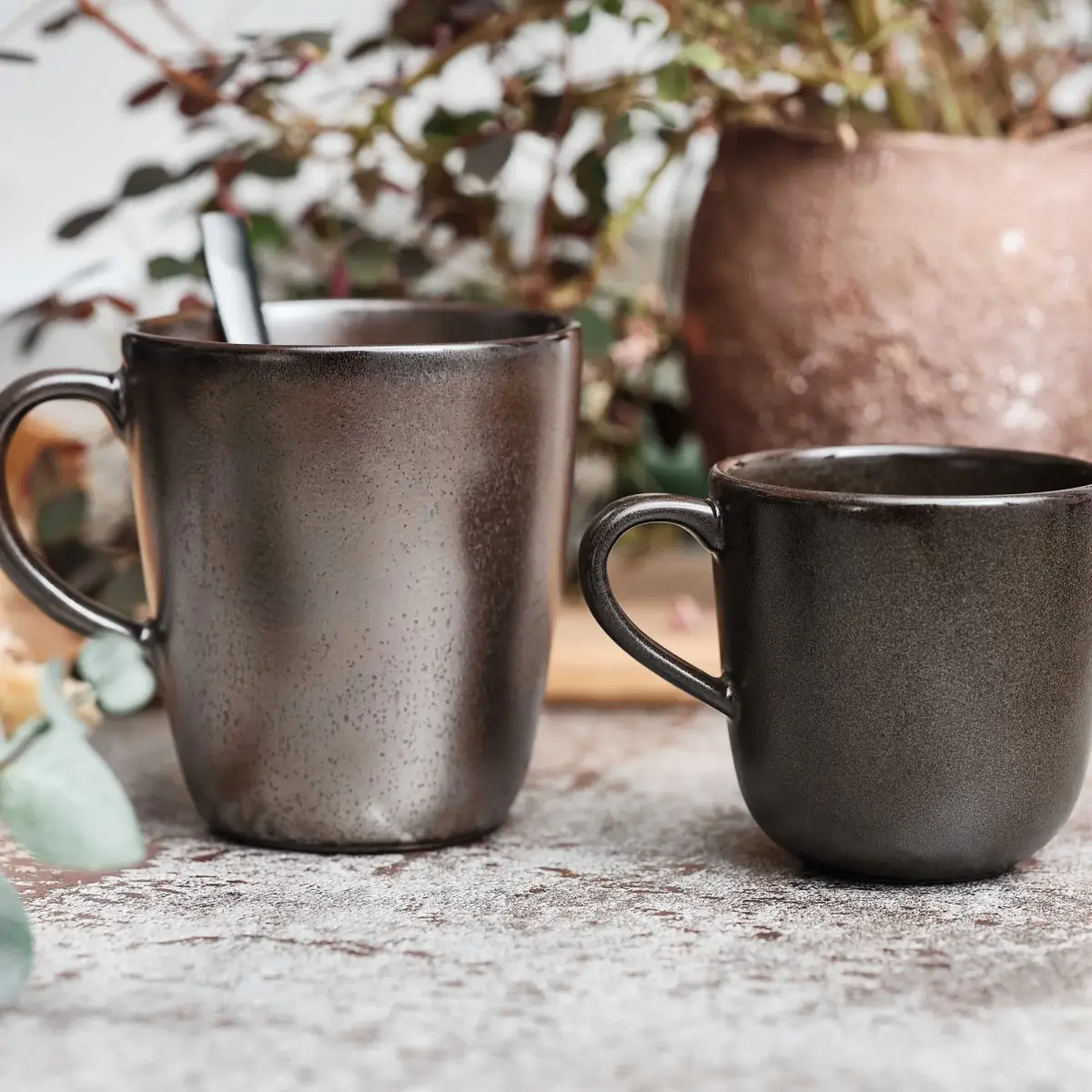 Coffee Mug Aida Raw Metallic Brown 20cl