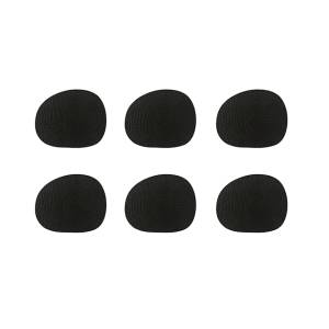 Set 6 Buffalo Coasters Aida Raw Leather Black15485