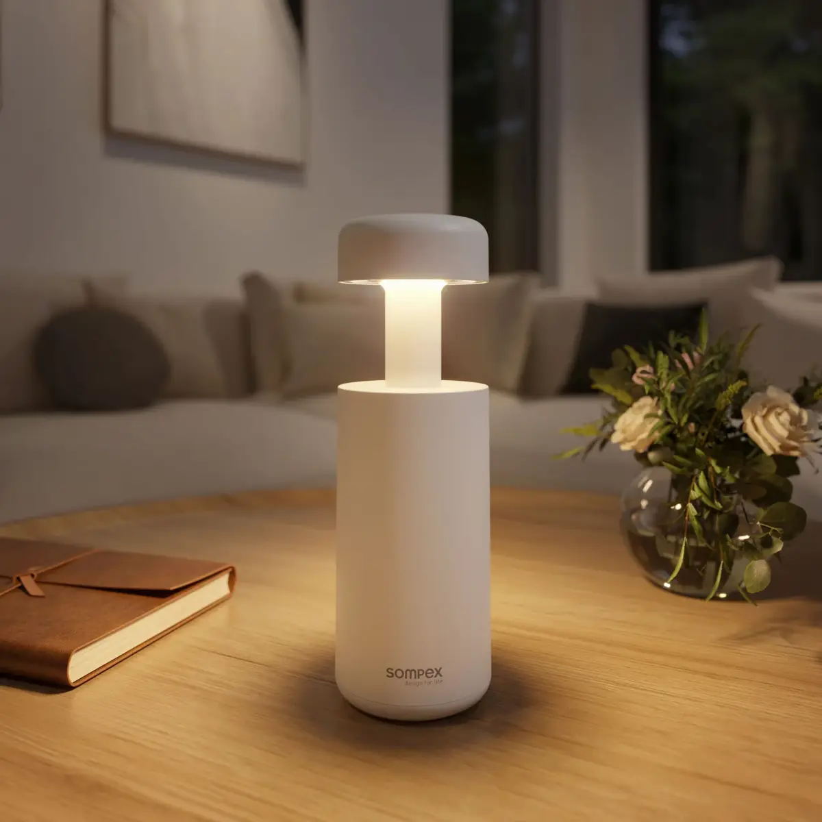 Table Lamp 23cm  Sompex Lubao 78623 Sand