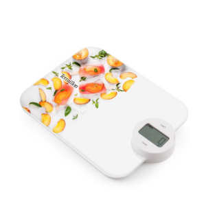 Teraillon Dynamo Peach Kitchen Scale, 5kg, 4 Stainless Straw Kit Free