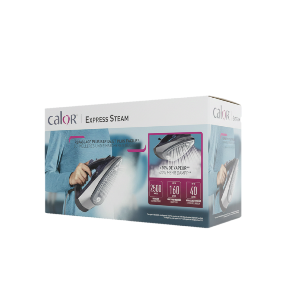 Calor Express Steam, 2400w, 40g/min, 140g/min, Anti-drip, Vertical Steam