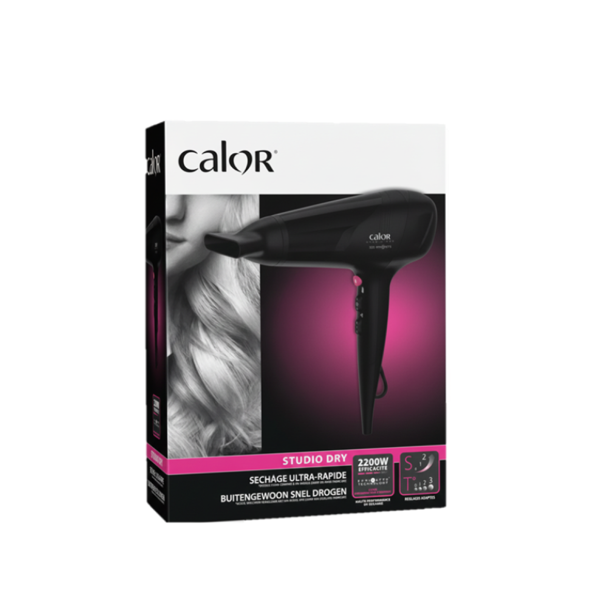 Calor Studio Dry, 2200w, Thermo Control, 6 Speed Adjustments, 1.8m Cord