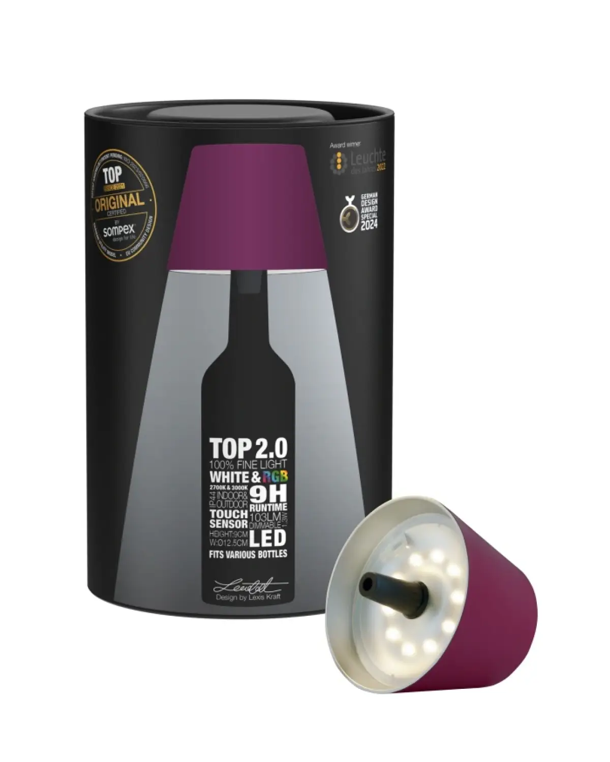 Table Lamp Sompex Top 2.0 72524 Bordeaux