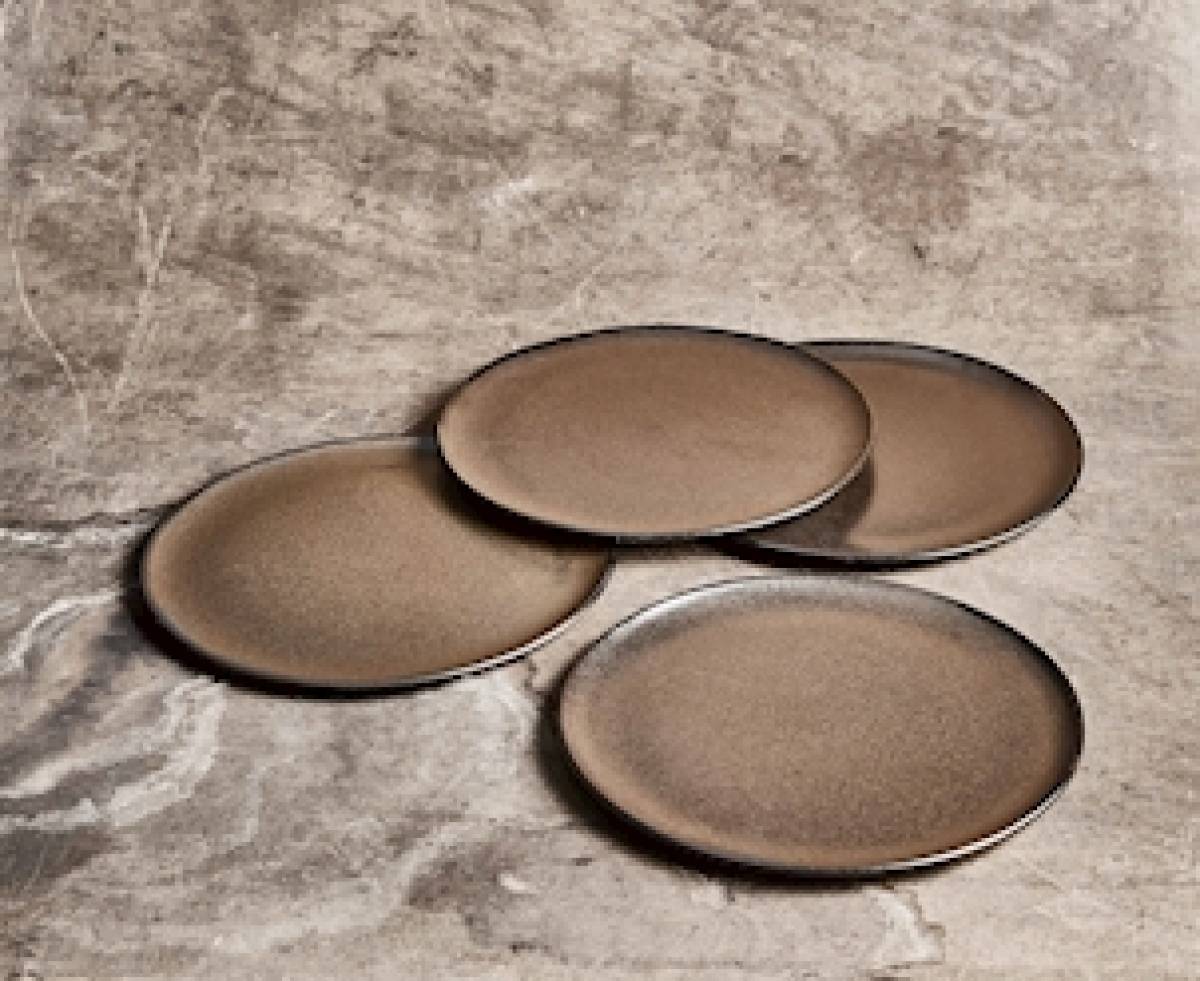 Lunch Plate Aida Raw Metallic Brown 23cm
