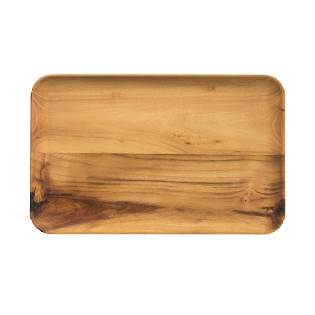 Rectangular Dinner 31.7cm Plate Aida Raw Teak Wood 15469