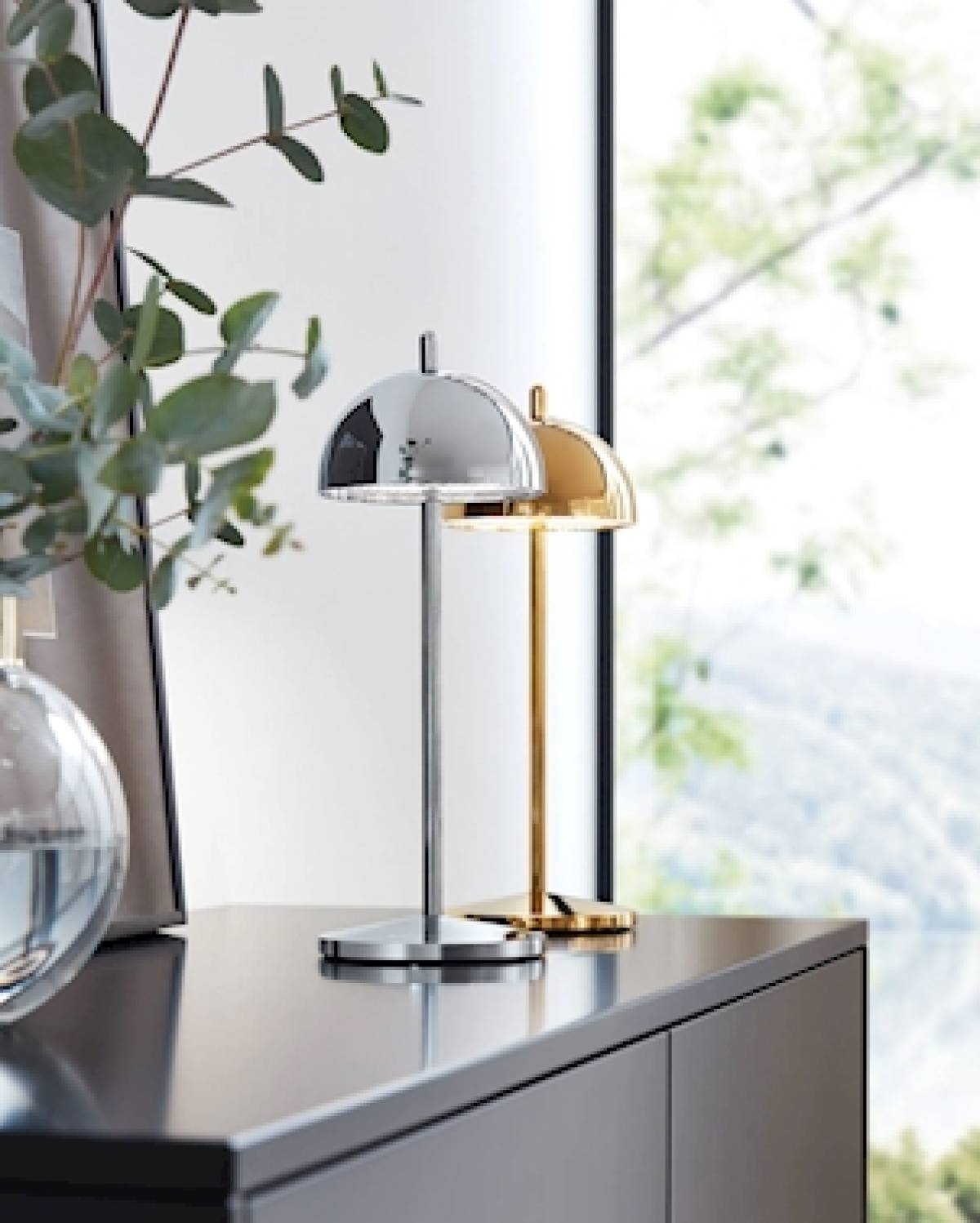 Table Lamp Sompex Luna 74105 Chrome 30cm