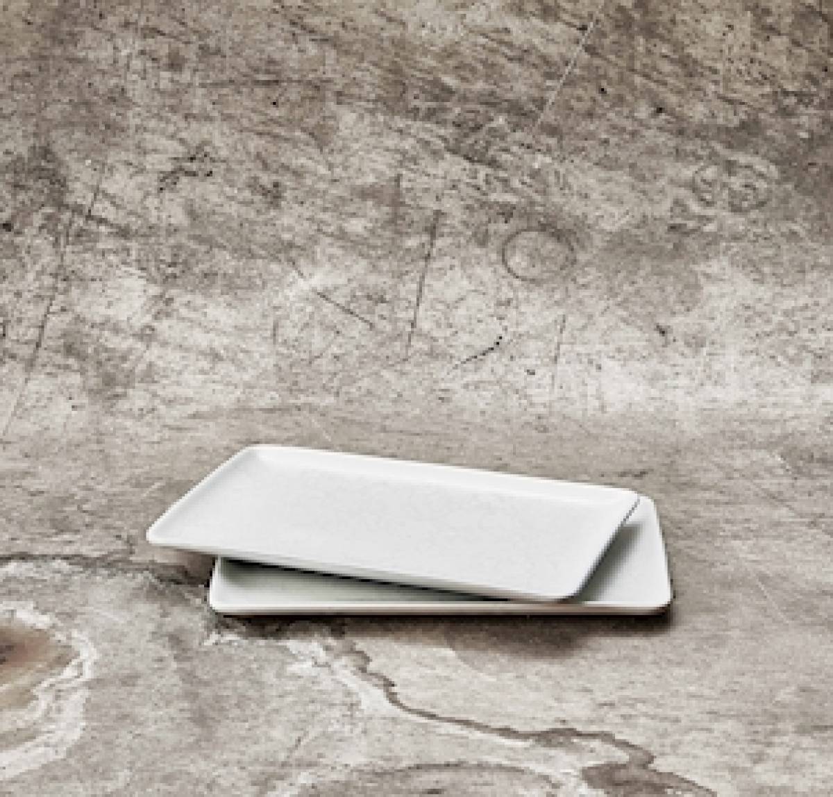 Rectangular Plate Aida Raw Arctic White 31.5*20