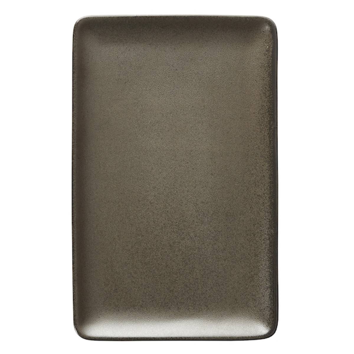 Rectangular Plate Aida Raw Metallic Brown 23.5*15