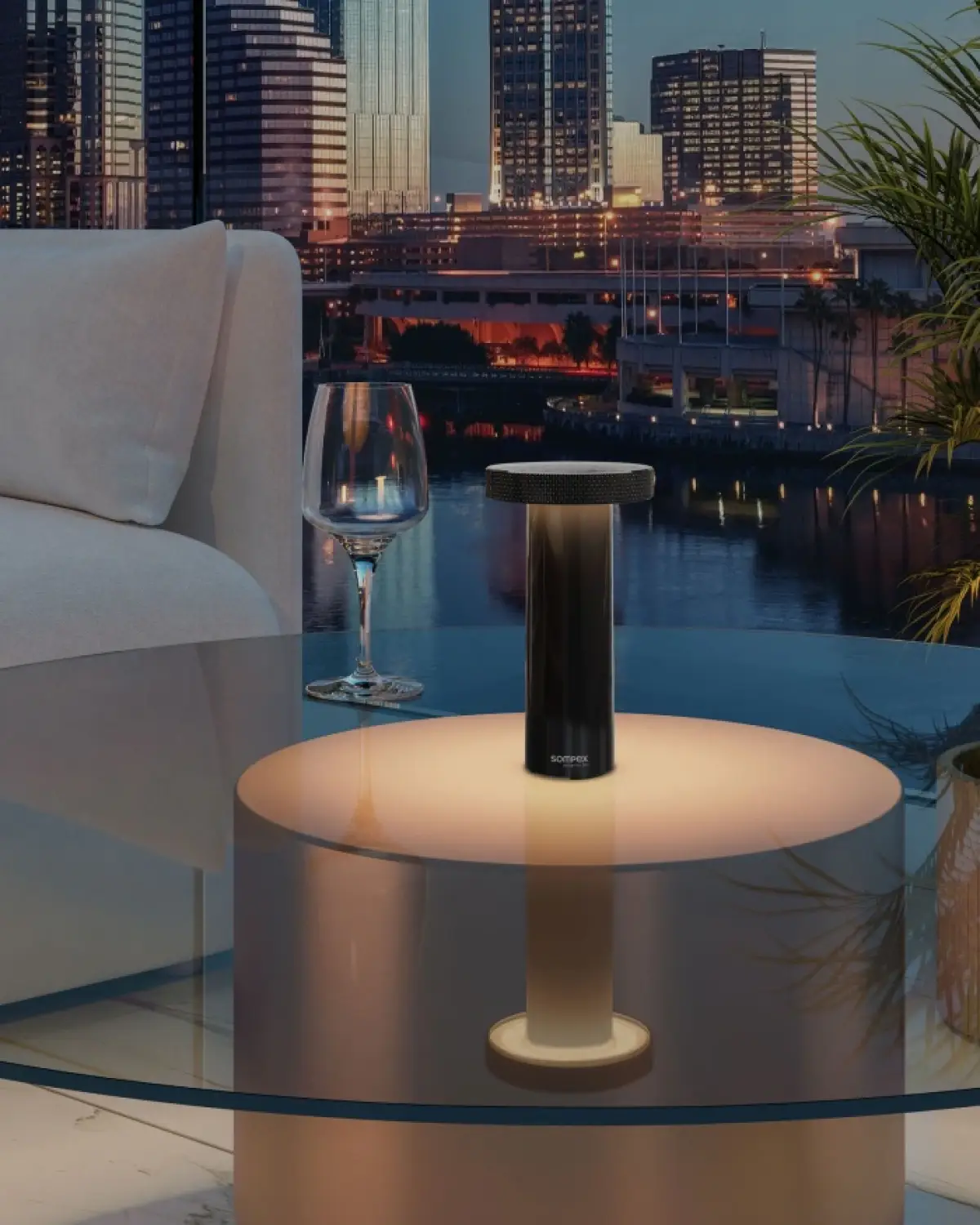 Table Lamp 16cm Sompex Volume 78531 Black
