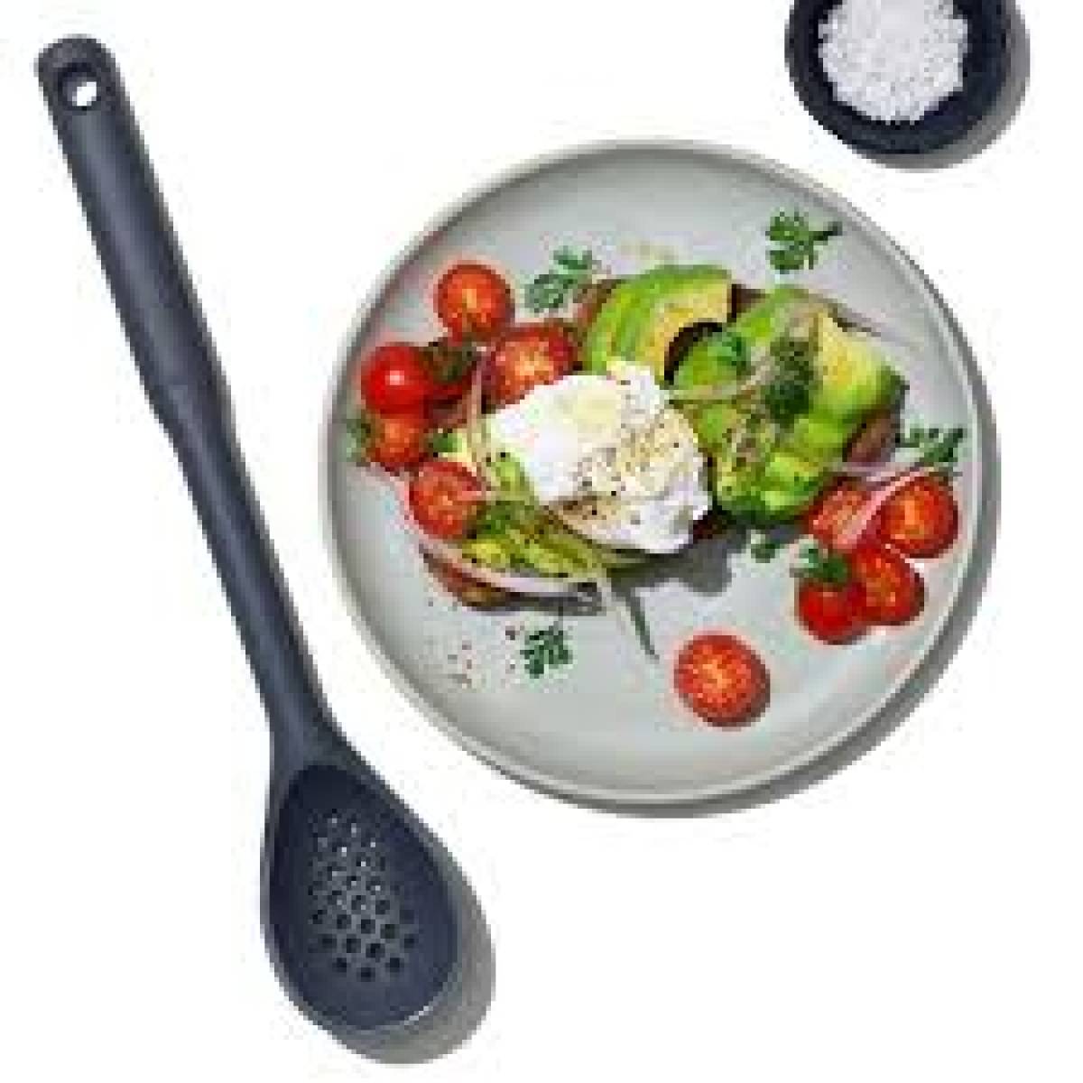 Oxo - Silicone Slotted Spoon - Peppercorn