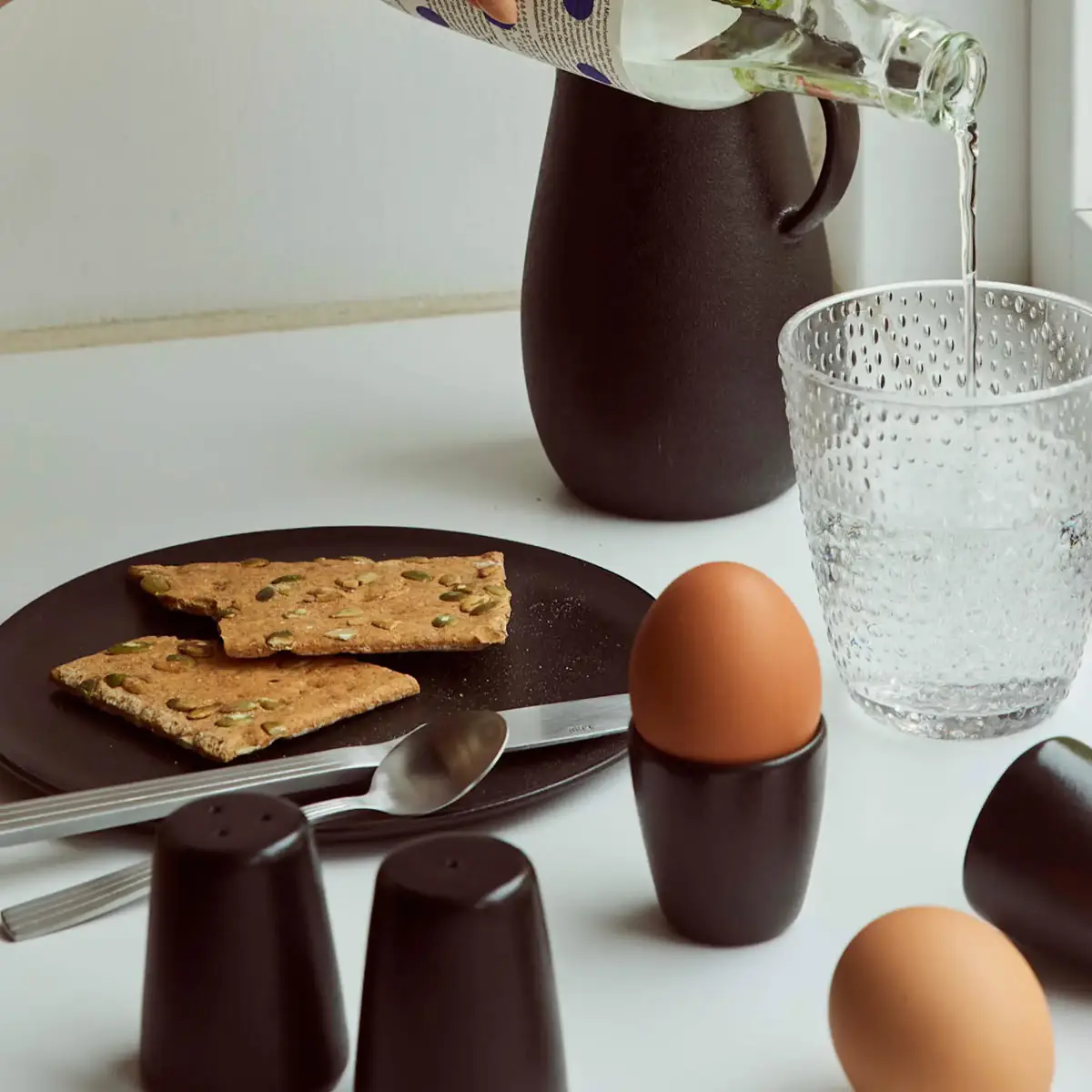 Eggcup Aida Raw Titanium Black 5*5.3cm