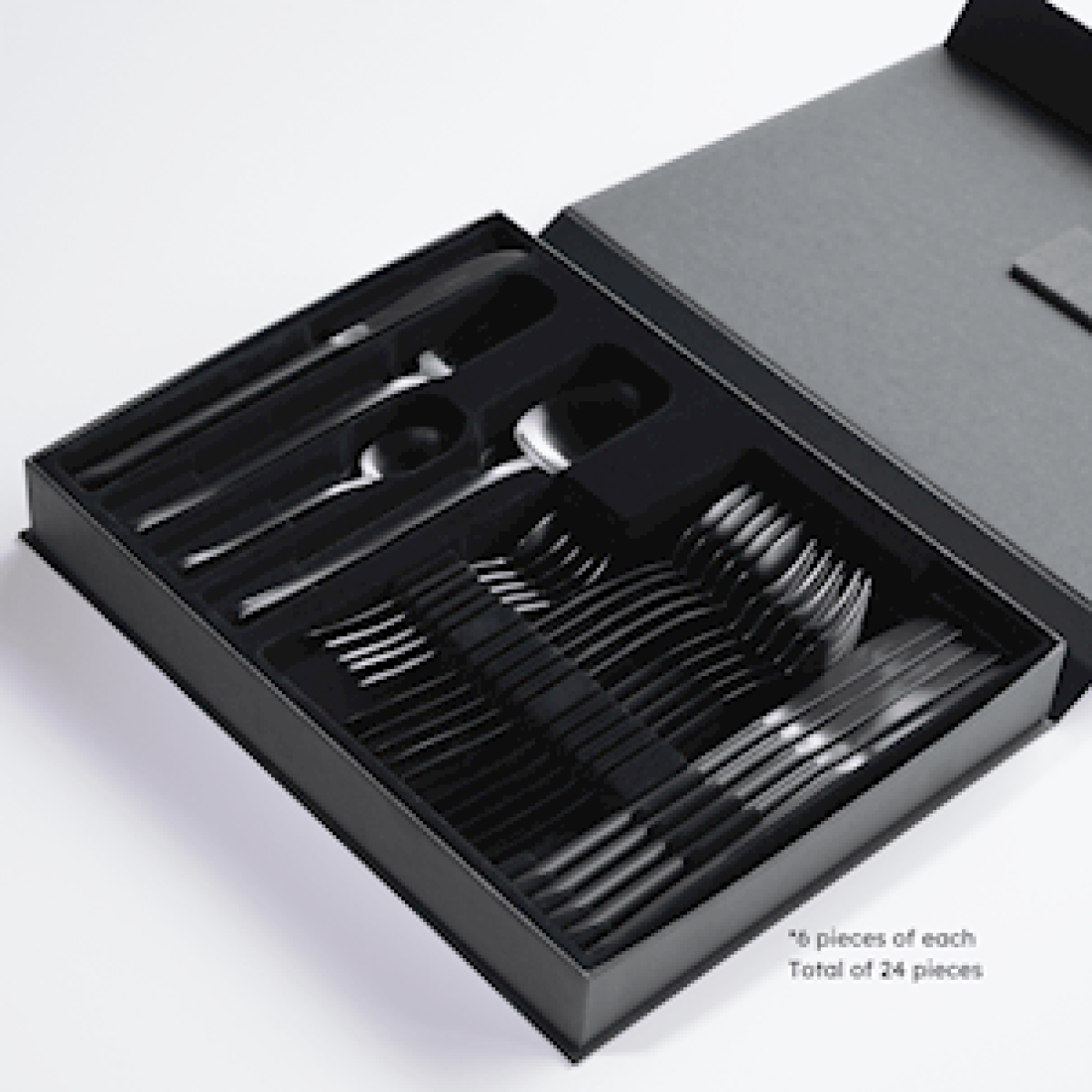 Basic Dining Set Herdmar Stick 24pcs Mat Black