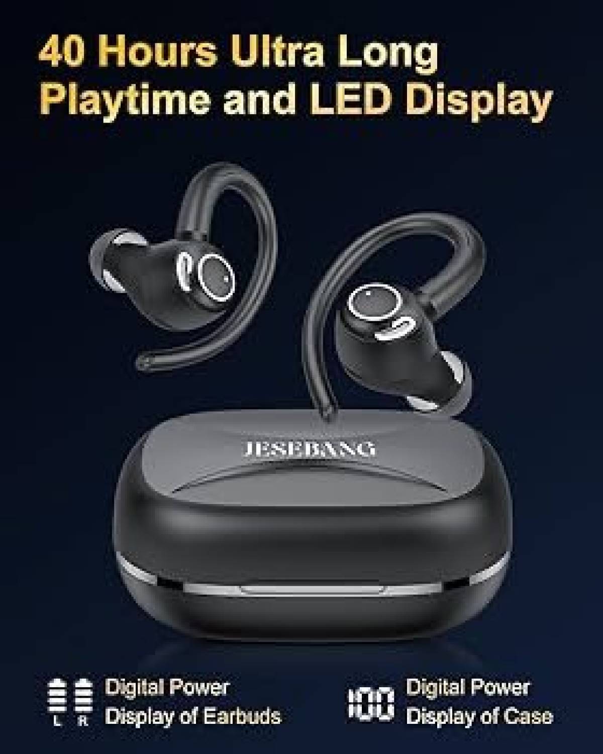 Jesebang Wireless Earbuds, Bluetooth 5.3 Headphones, 2024 Wireless 