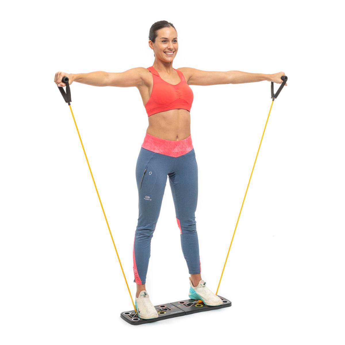 Innovagoods Push-up Board With Resistance Bands And Exercise Guide Pulsher, V0103181
