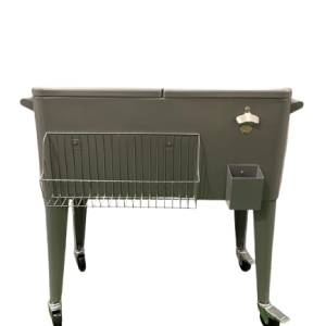 TQC Party Cooler with Basket(Silver)