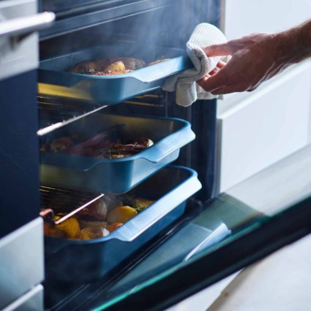 Joseph Joseph Nest™ Oven Non-stick 3-piece Blue Roasting Tray Set