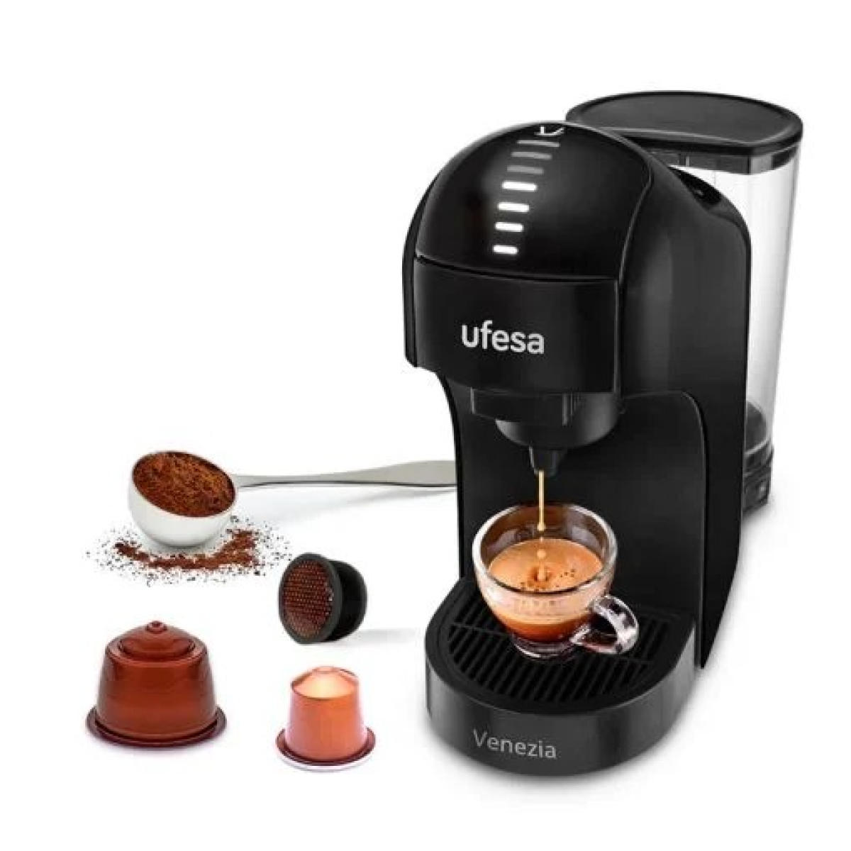 Ufesa Multicapsule Venez Coffee + Capsule Machine 1400W 15-bar pump
