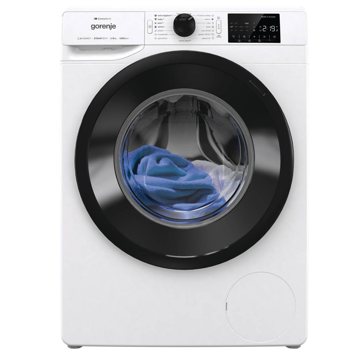 Gorenje, Washer Front Load 8kg 1200rpm Inverter Steam Wihite