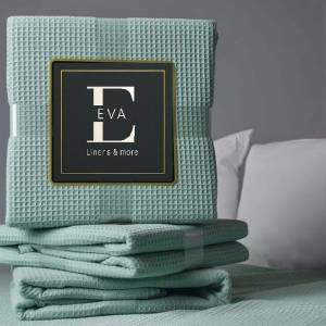Pure Cotton Summer Pique Bedspred 160cm X 240cm Mint