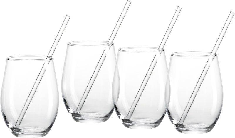 Ritzenhoff & Breker - Partyset 8pc 590ml glas straw GB Gin