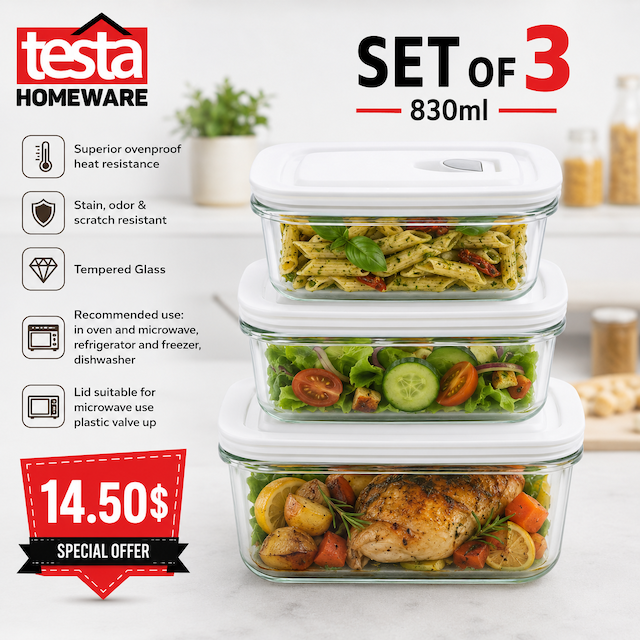 Testa Food Container 830ml set offer