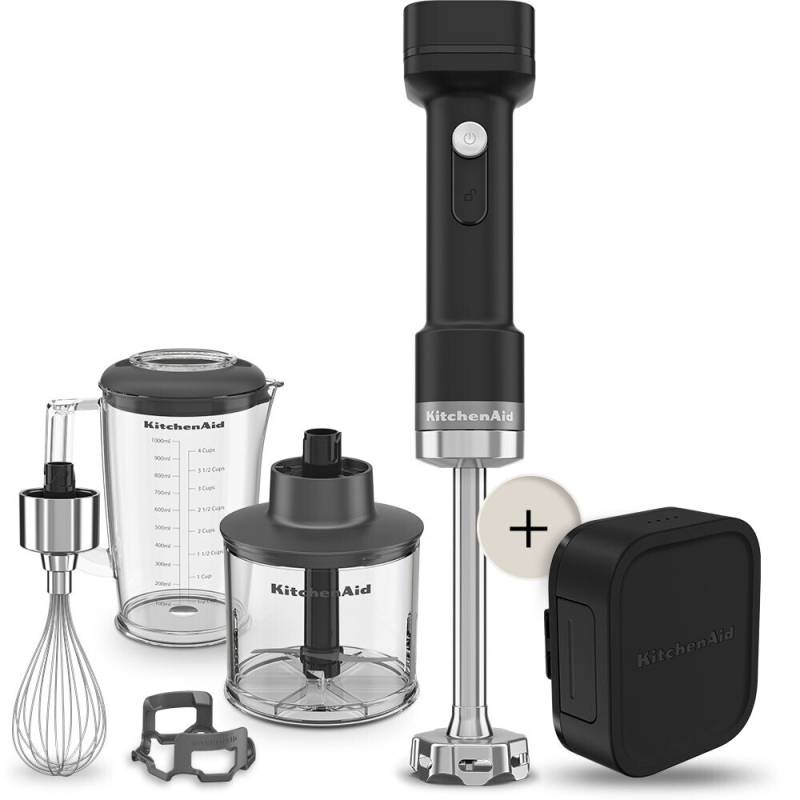KITCHENAID GO - CORDLESS HAND BLENDER  WITH ACCESSORIES 5KHBRV75BM