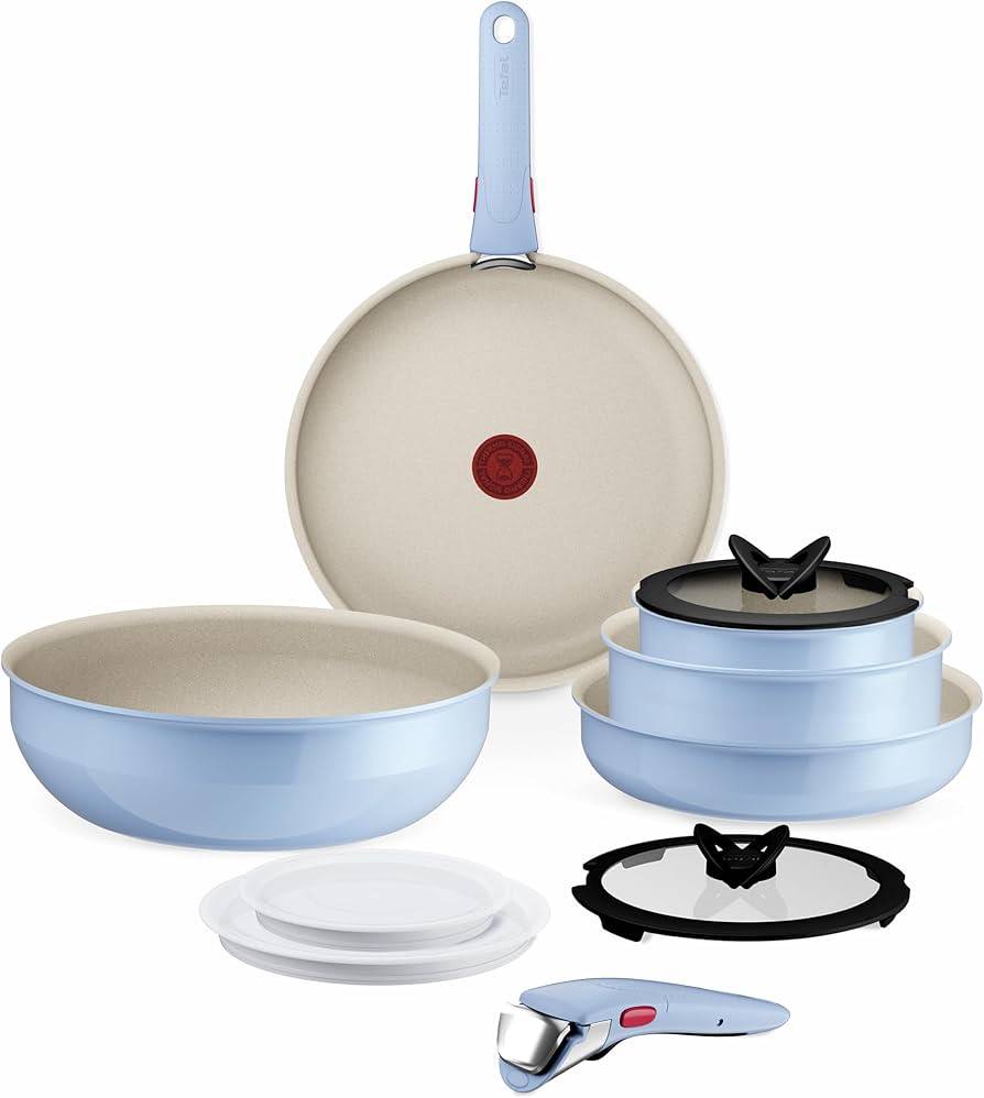 Tefal Ingenio Serenity Calm Blue 11pc Set L827sb