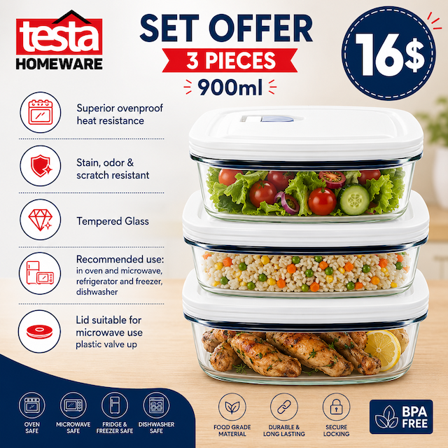 Testa Food Container 900ml set offer
