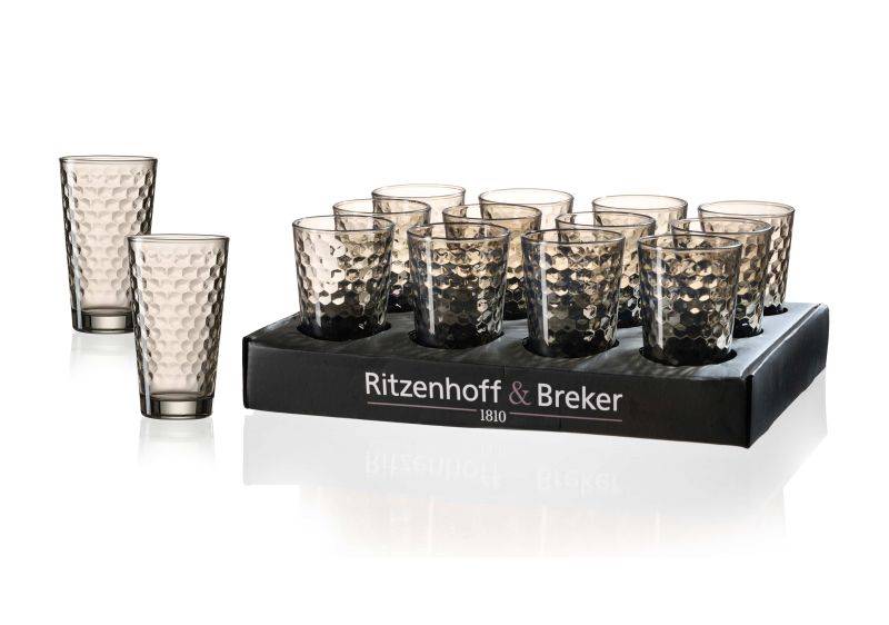 Ritzenhoff & Breker - Drink glass 400ml Favo smoke