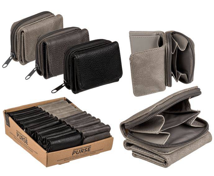 Out Of The Blue Imitation Leather Purse 9x7cm #230098 Dark Grey