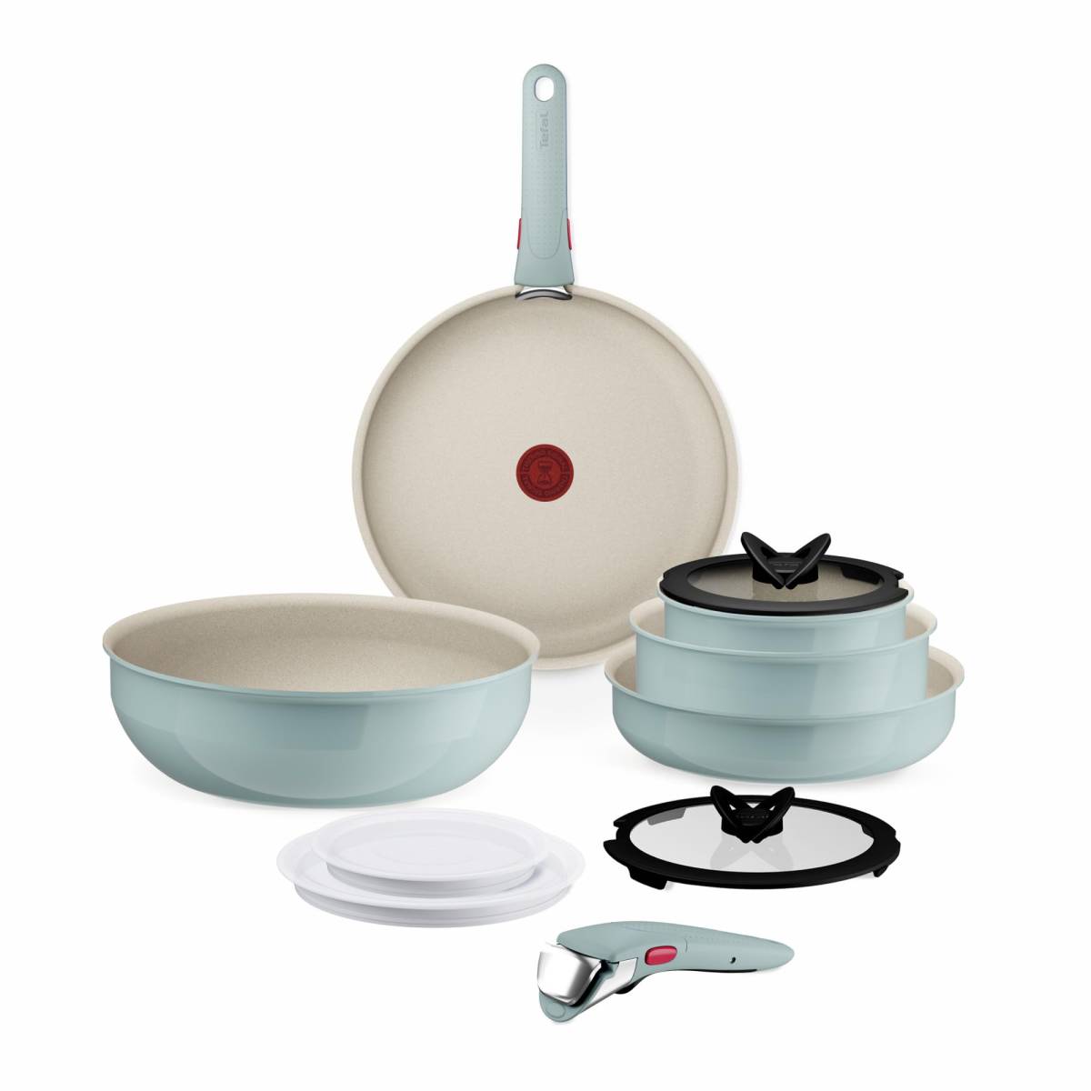 Tefal Ingenio Serenity 11pcs Set, Full Edition Induction Eucalyptus, L828sb04
